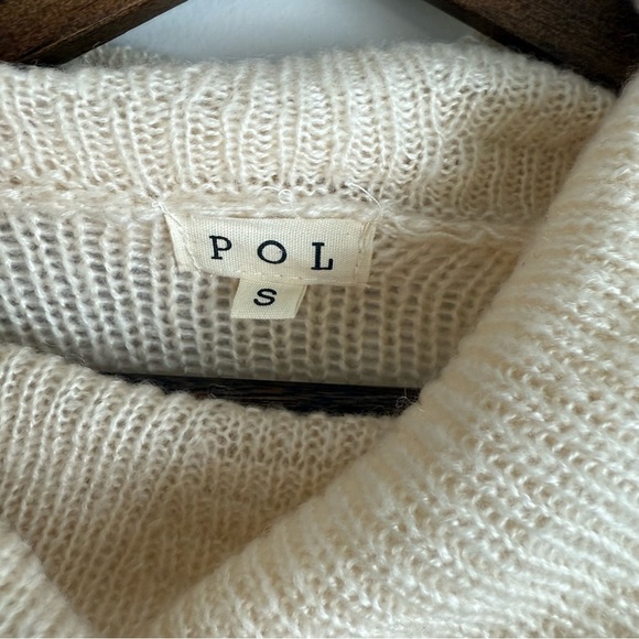 POL Color block Oversized Cowl Neck Sweater Cozy Knit Pullover Size Small - Picture 8 of 8